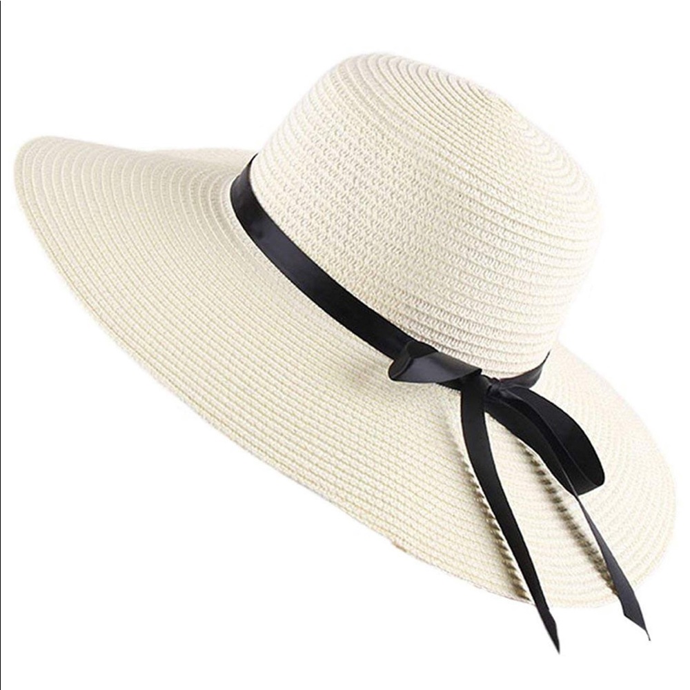✨NEW✨ Women Wide Brim floppy foldable hat - BEIGE - Picture 3 of 8